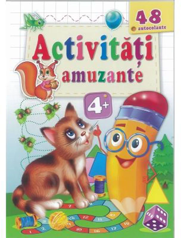 Pisicuta-Activitati amuzante 4+ cu 48 autocolante