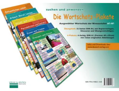 Die Wortschatz-Plakate Ubungsheft und 6 Plakate Ausgewahlter Wortschatz der Niveaustufen A1–B1 - Renate Luscher
