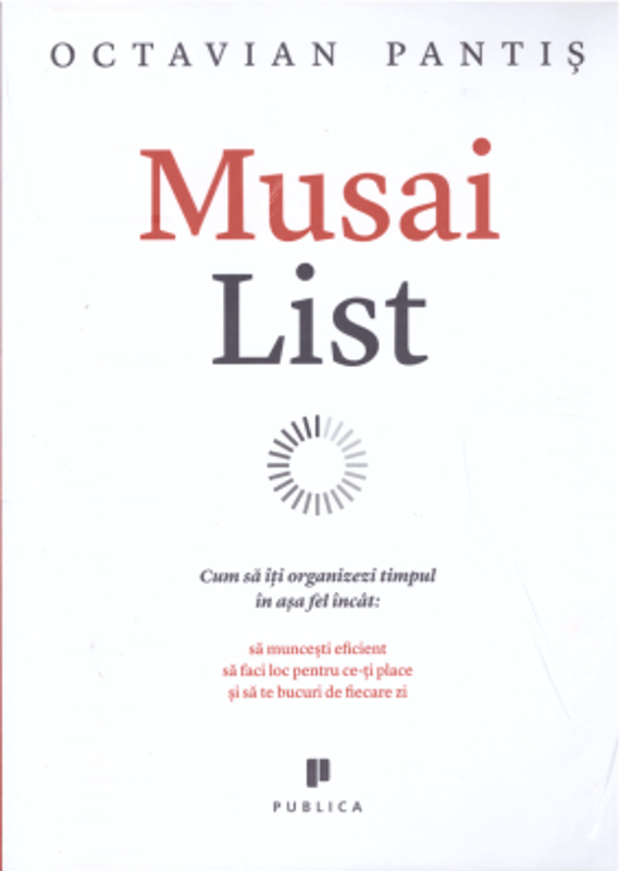 Musai List. Cum sa iti organizezi timpul in asa fel incat sa muncesti eficient, sa faci loc pentru ce-ti place si sa te bucuri de fiecare zi - Octavia