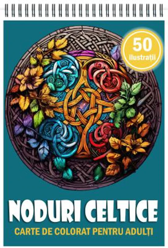 Carte de colorat, 50 de ilustratii, Noduri Celtice