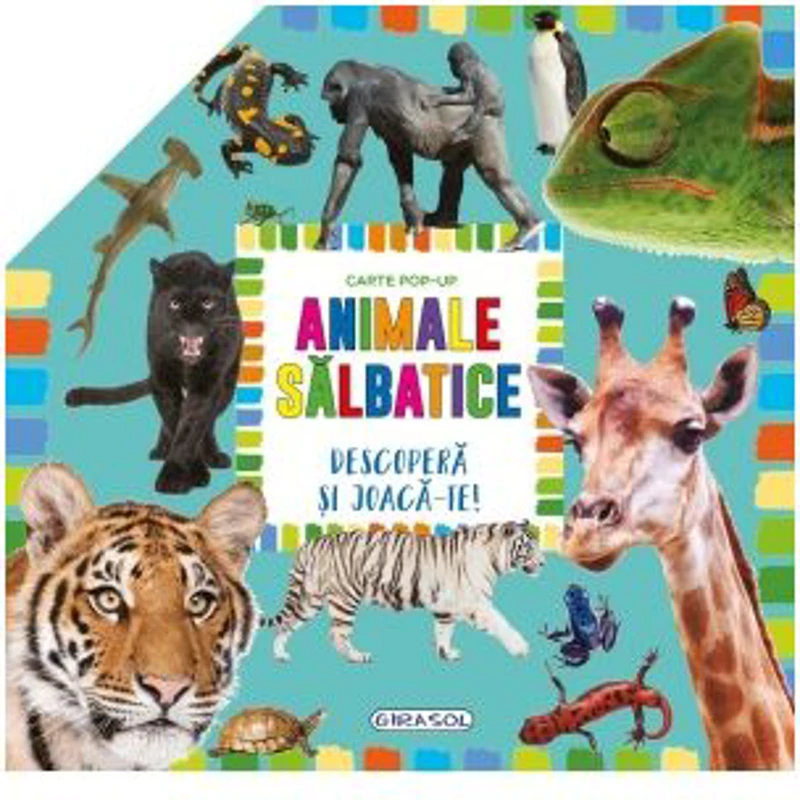 Carte pop-up. Animale salbatice. Descopera si joaca-te