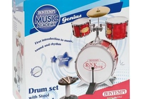 Set tobe metal, 4 piese, rosu, Bontempi