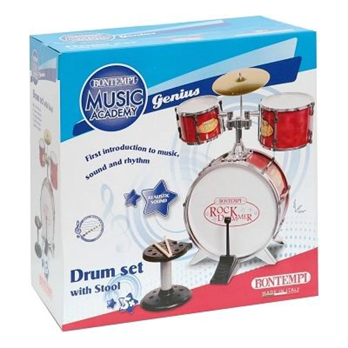 Set tobe metal, 4 piese, rosu, Bontempi