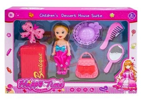 Papusica + accesorii frumusete