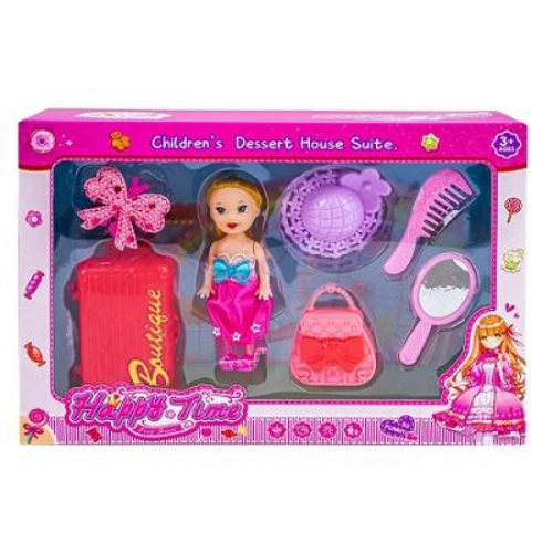 Papusica + accesorii frumusete