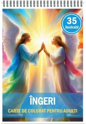 Carte de colorat, 35 de ilustratii, Ingeri