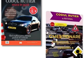 Pachet Codul Rutier mura in gura. Ghid simplificat + Chestionare pentru obtinerea permisului auto