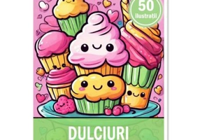 Carte de colorat, 50 de ilustratii, Dulciuri