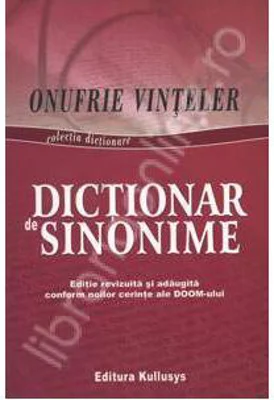 Dictionar de sinonime - Onufrie Vinteler