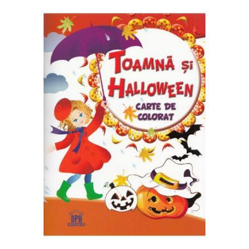Toamna si Halloween. Carte de colorat