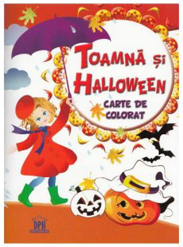 Toamna si Halloween. Carte de colorat