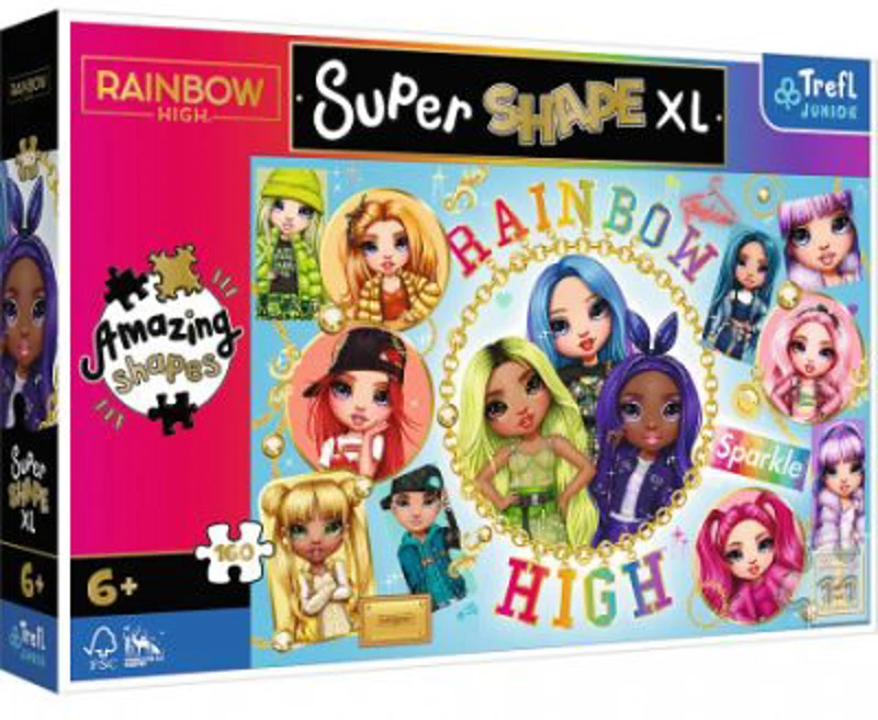 Puzzle Primo Super shape XXL 160 Rainbow High. Prietenele colorate, Trefl