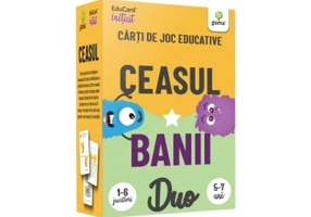 Duo Card. Ceasul. Banii. Carti de joc educative