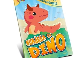 Carte cu autocolante. Numaram cu Dino