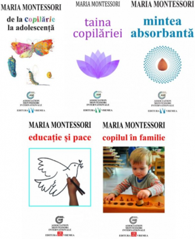 Despre educatia, dezvoltarea, drepturile si evolutia copilului, autor Maria Montessori - Pachet 5 carti