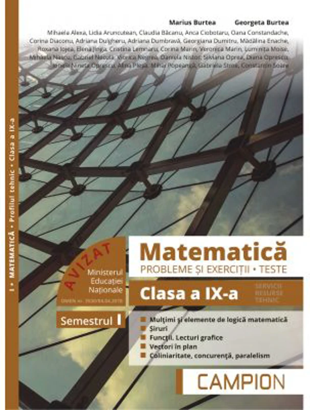 Matematica. Probleme si exercitii. Teste. Clasa a 9-a. Semestrul 1. Servicii, resurse, tehnic