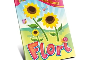 Carte cu autocolante. Flori