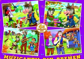 Puzzle Muzicantii din Bremen. 4 imagini