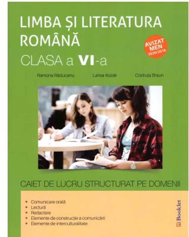 Limba si literatura romana clasa a 6-a. Caiet de lucru structurat pe domenii - Ramona Raducanu