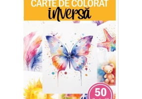 Carte de colorat inversa cu 50 de ilustratii, Viata plina de culori