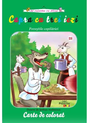 Capra cu trei iezi. Povestile copilariei. Carte de colorat