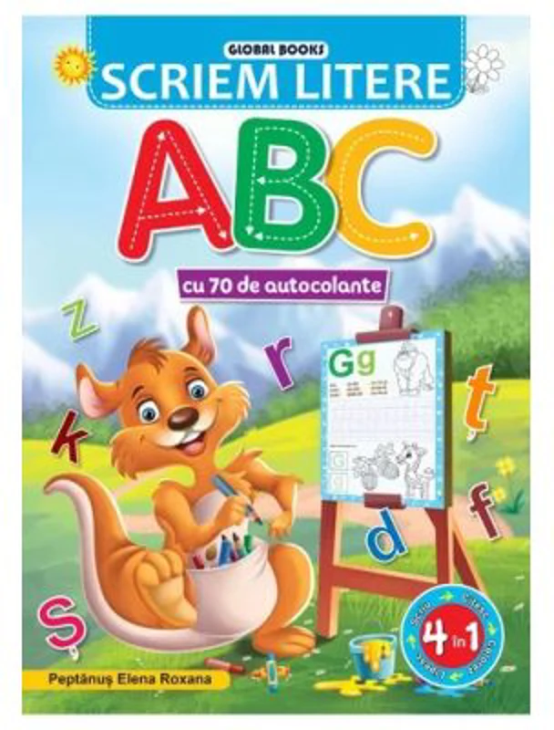 Scriem litere ABC. Cu 70 de autocolante