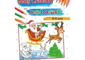 Mos Craciun de colorat 3-5