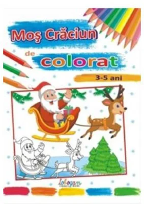 Mos Craciun de colorat 3-5