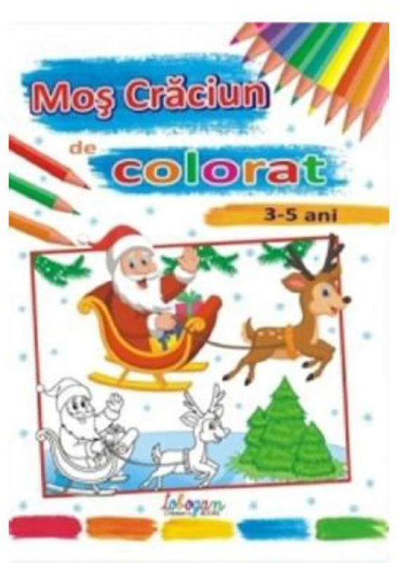 Mos Craciun de colorat 3-5