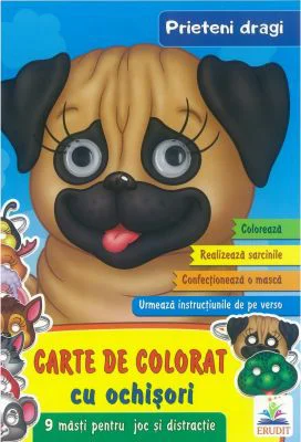 Prieteni dragi-Carte de colorat cu ochisori