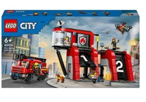 LEGO City. Statie si camion de pompieri 60414, 843 piese