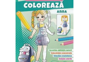 Coloreaza Anna. Autocolante model