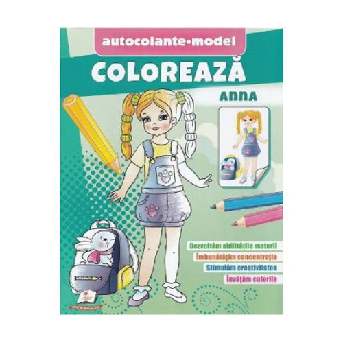 Coloreaza Anna. Autocolante model