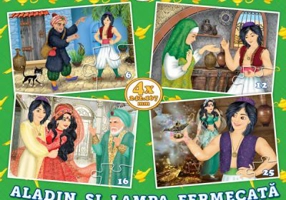 Puzzle. Aladin si lampa fermecata. 4 imagini