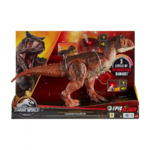 Dinozaur Carnotaurus, Jurassic World Epic attack Battle chompin