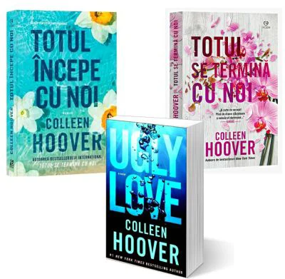 Pachet 3 carti: Totul incepe cu noi, Ugly Love si Totul se termina cu noi - Colleen Hoover