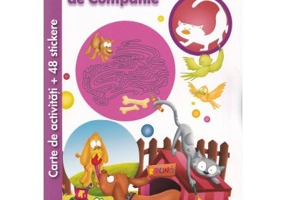 Carte de activitati cu 48 stickere. Animale de companie