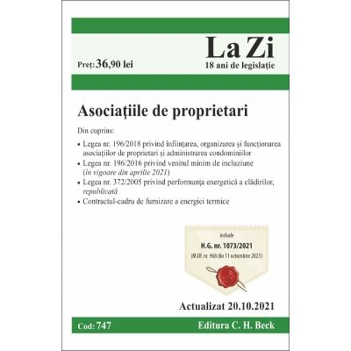 Asociatiile de proprietari. Actualizat la 20. 10. 2021