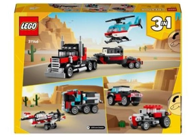 LEGO Creator. Camioneta cu platforma si elicopter 31146, 270 piese