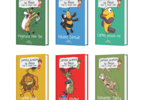 Pachet format din 6 titluri Renul Roger, Iepurele Taffy, Leon Leul, Carlos, pestele cod, Magarusul Hoo-Tee, Albina Bertie - Ken Lake, Angie Lake