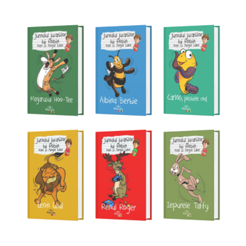 Pachet format din 6 titluri Renul Roger, Iepurele Taffy, Leon Leul, Carlos, pestele cod, Magarusul Hoo-Tee, Albina Bertie - Ken Lake, Angie Lake