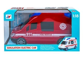 Masina Pompieri, cu baterii, 21. 5x9. 5x12 cm