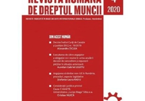 Revista Romana de dreptul muncii nr. 4/2020