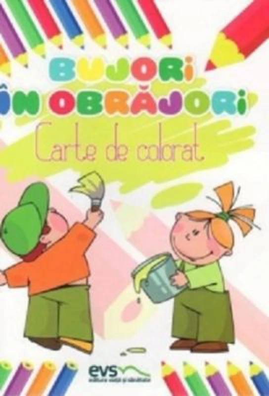 Bujori in obrajori. Carte de colorat