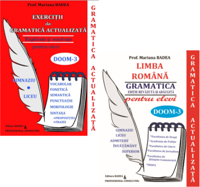 Pachet gramatica actualizata. Gimnaziu. Liceu. Admitere invatamant superior