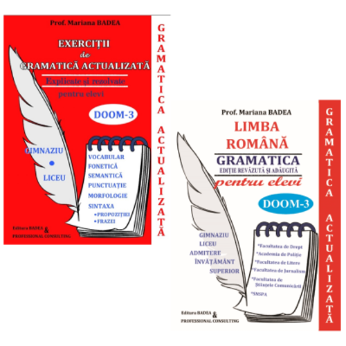 Pachet gramatica actualizata. Gimnaziu. Liceu. Admitere invatamant superior