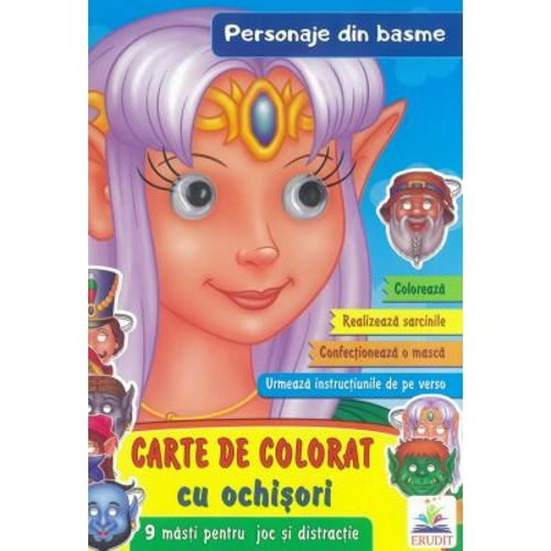Personaje din basme-Carte de colorat cu ochisori