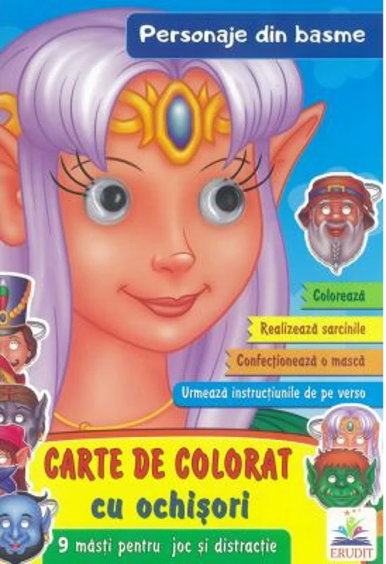Personaje din basme-Carte de colorat cu ochisori