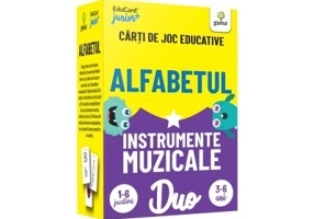 Duo Card. Alfabetul. Instrumente muzicale. Carti de joc educative