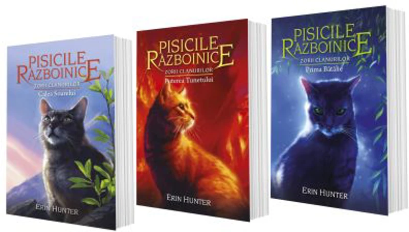 Pachet Pisicile Razboinice. Seria 5. Zorii clanurilor. Calea Soarelui, Cartile 25 - 27 - Erin Hunter